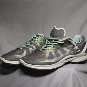 Ecco Women's Athletic Shoes in Charcoal and Mint